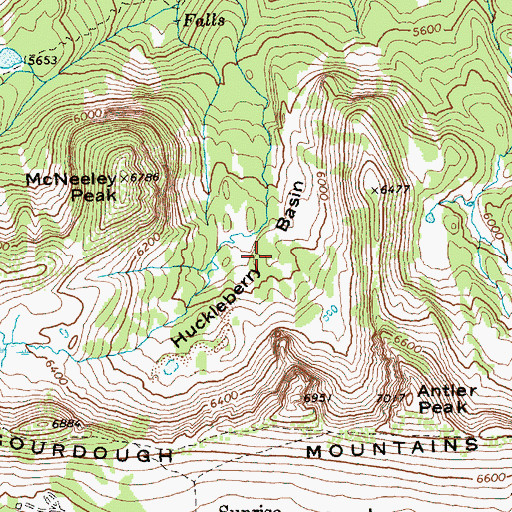 Topographic Map of Huckleberry Basin, WA
