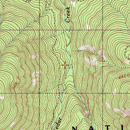 Topographic Map of Huckleberry Creek, WA