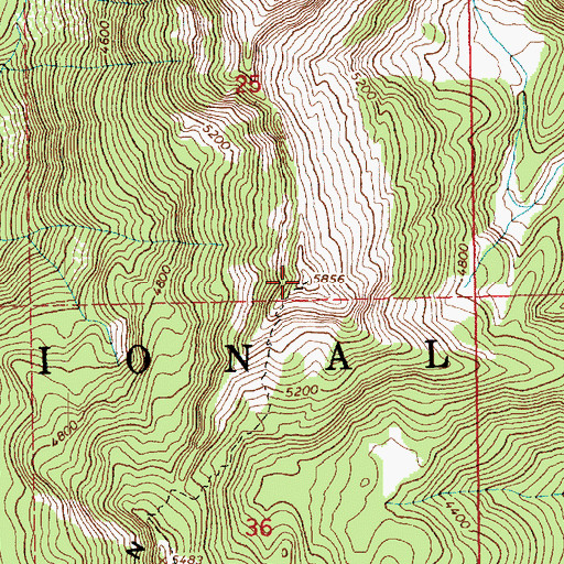 Topographic Map of Huckleberry Mountain, WA