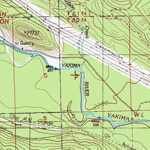 Topographic Map of Hudson Creek, WA