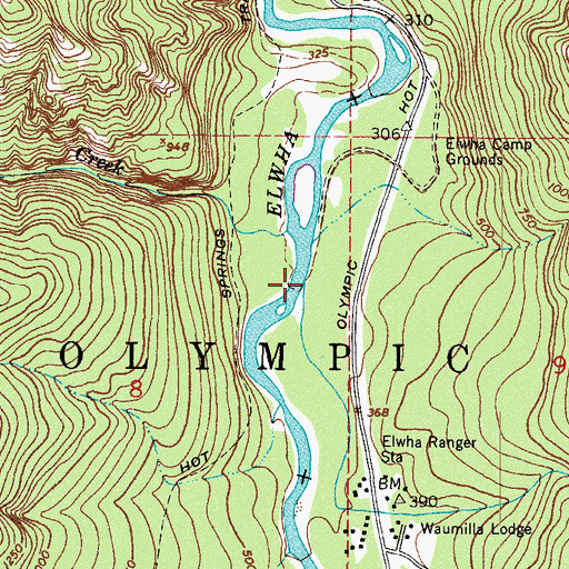Topographic Map of Hughes Creek, WA