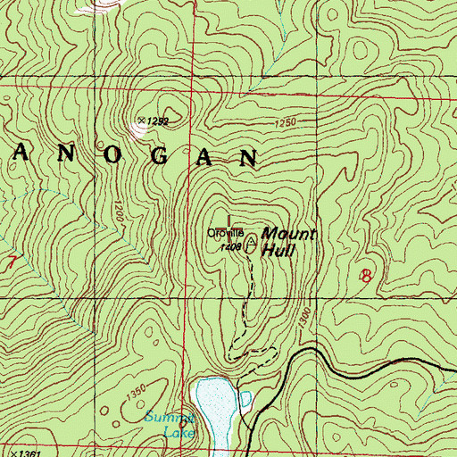Topographic Map of Mount Hull, WA