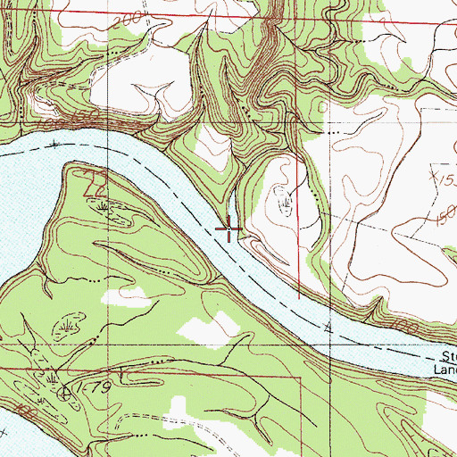 Topographic Map of Little Mulberry Creek, AL