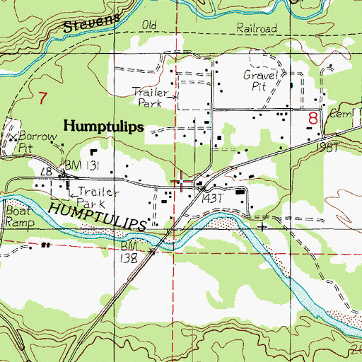 Topographic Map of Humptulips, WA