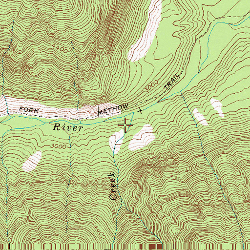 Topographic Map of Hungry Creek, WA