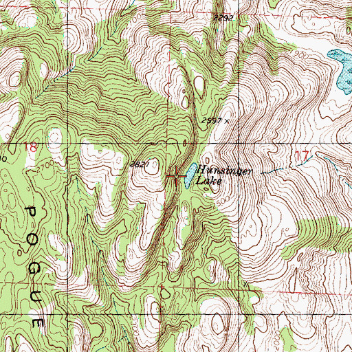 Topographic Map of Hunsinger Lake, WA