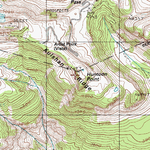 Topographic Map of Huntoon Point, WA