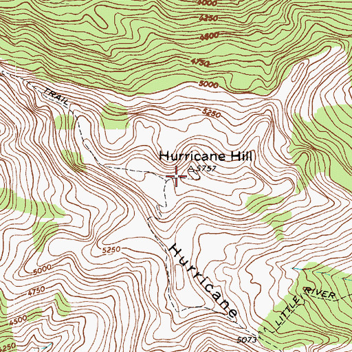 Topographic Map of Hurricane Hill, WA