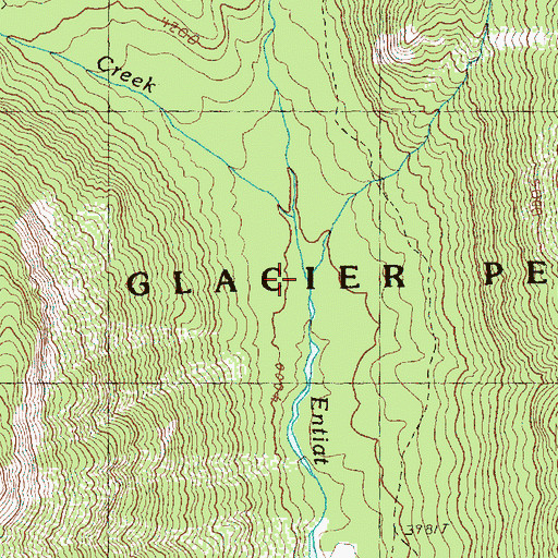 Topographic Map of Ice Creek, WA