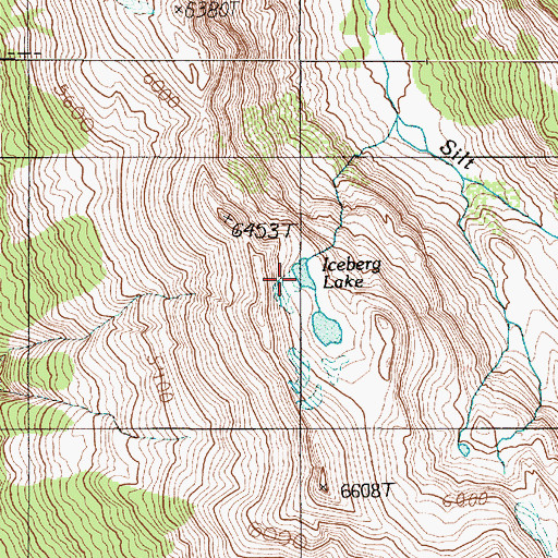 Topographic Map of Iceberg Lake, WA