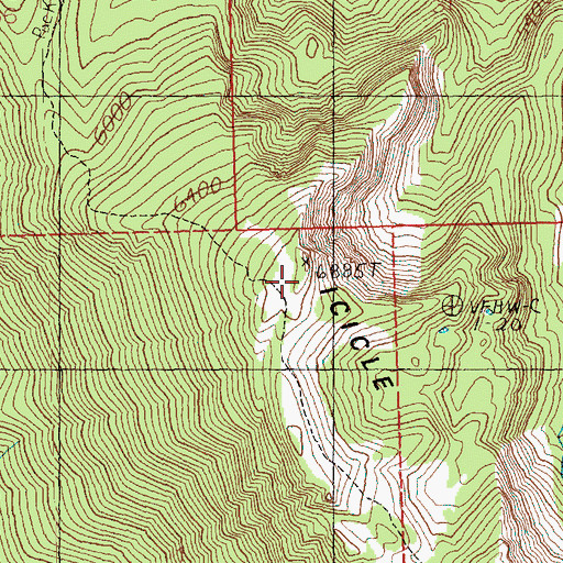Topographic Map of Icicle Ridge, WA