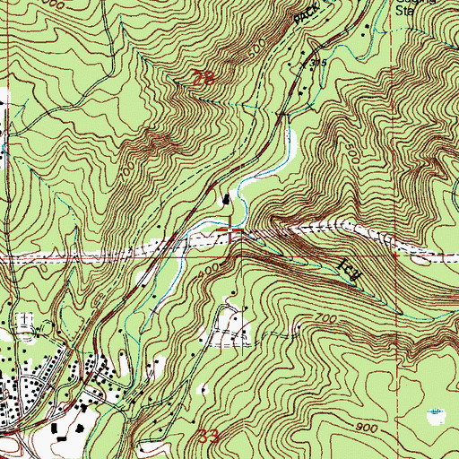 Topographic Map of Icy Creek, WA