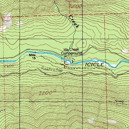 Topographic Map of Ida Creek, WA