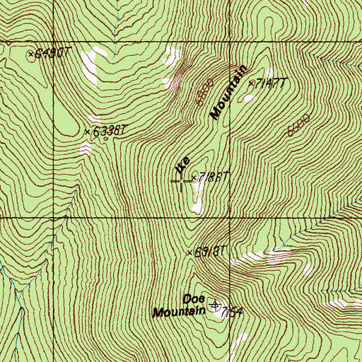 Topographic Map of Ike Mountain, WA