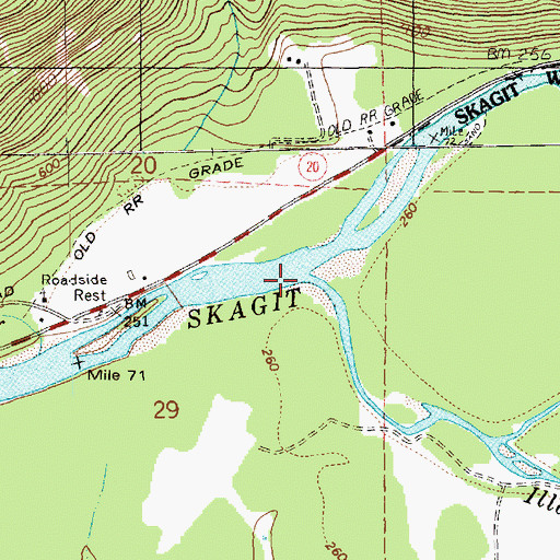Topographic Map of Illabot Creek, WA