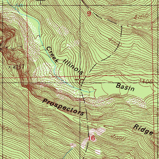 Topographic Map of Illinois Basin, WA