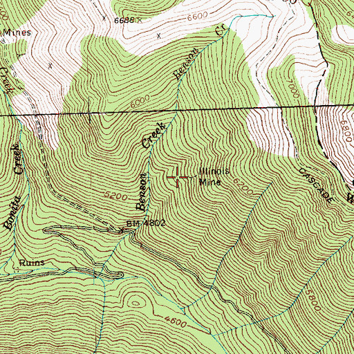Topographic Map of Illinois Mine, WA