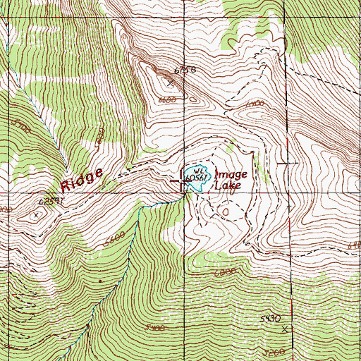 Topographic Map of Image Lake, WA