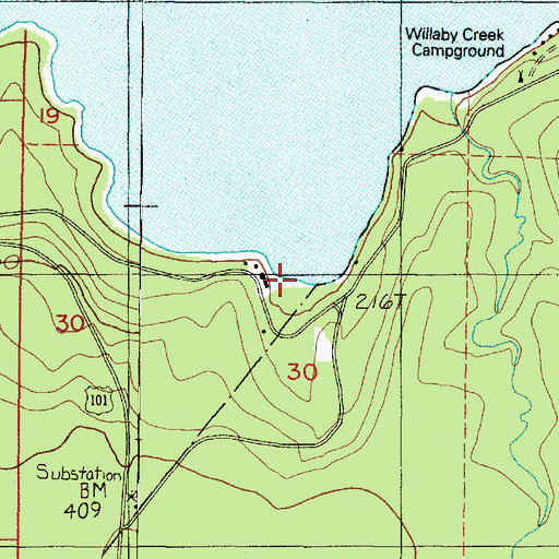 Topographic Map of Indian Affairs Forestry Station, WA