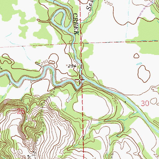 Topographic Map of Little Uchee Creek, AL