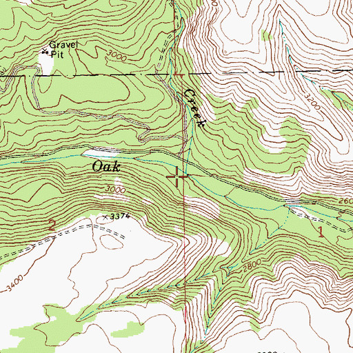 Topographic Map of Indian Creek, WA