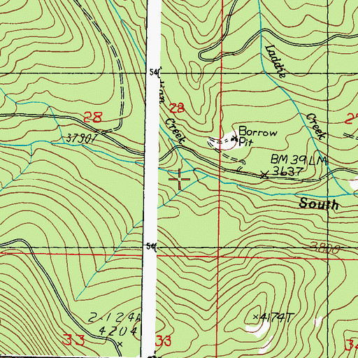 Topographic Map of Indian Creek, WA