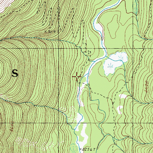 Topographic Map of Indian Creek, WA