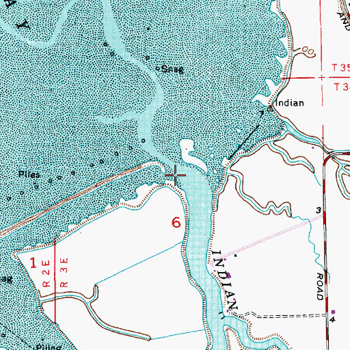 Topographic Map of Indian Slough, WA
