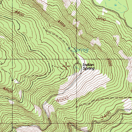 Topographic Map of Indian Spring, WA