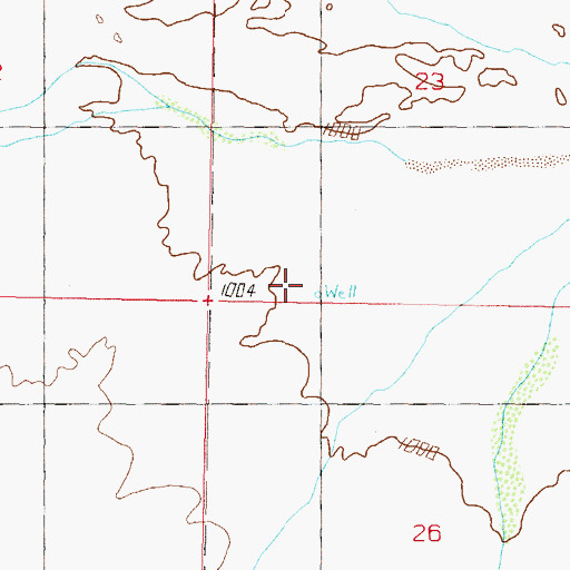 Topographic Map of West Well, AZ