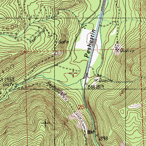 Topographic Map of Ingalls Creek, WA