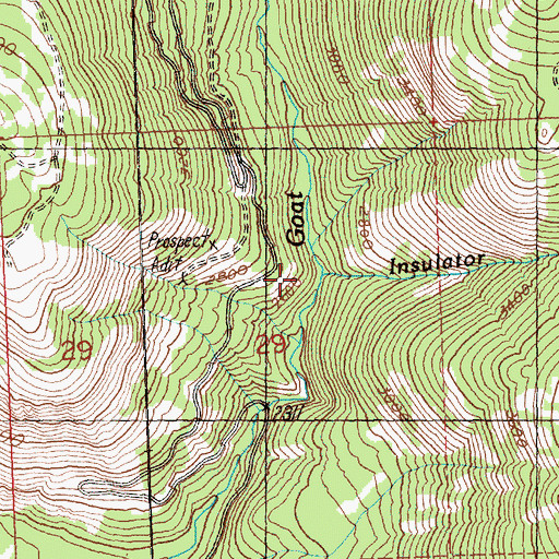Topographic Map of Insulator Creek, WA