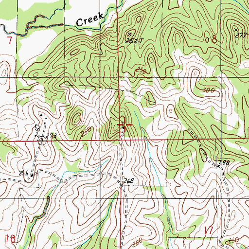 Topographic Map of Little Zion Church, AL