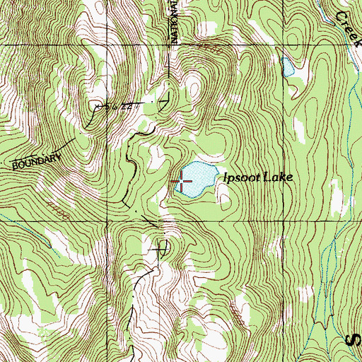 Topographic Map of Ipsoot Lake, WA