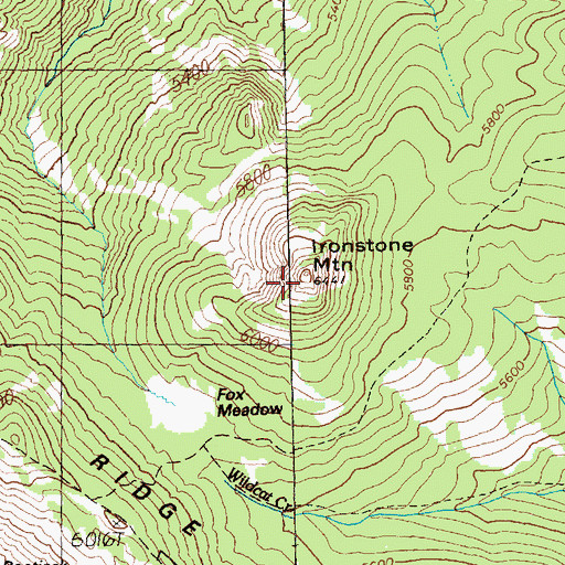 Topographic Map of Ironstone Mountain, WA