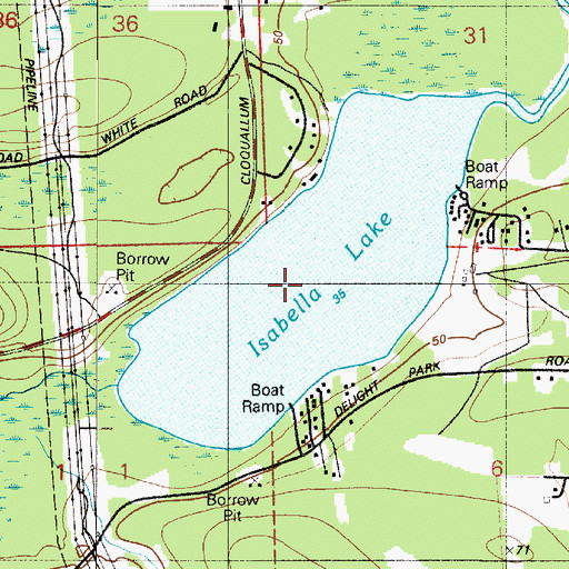 Topographic Map of Isabella Lake, WA