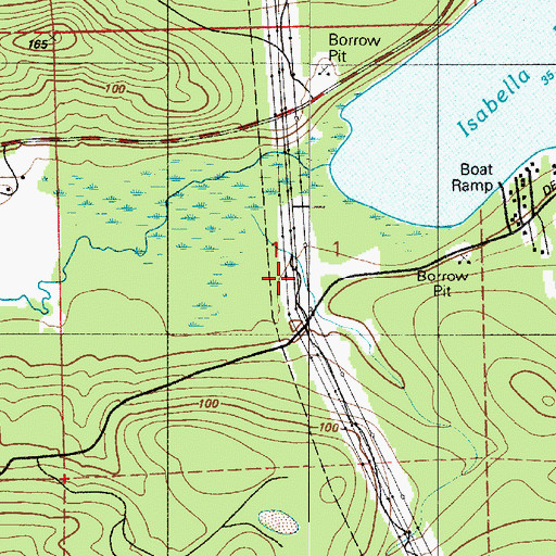 Topographic Map of Isabella Valley, WA