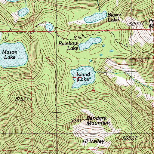 Topographic Map of Island Lake, WA