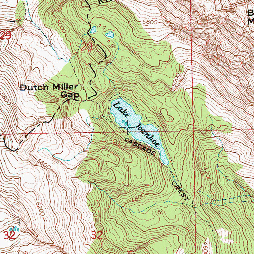 Topographic Map of Lake Ivanhoe, WA