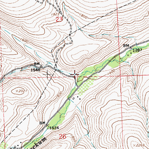 Topographic Map of Ivy Walker Canyon, WA
