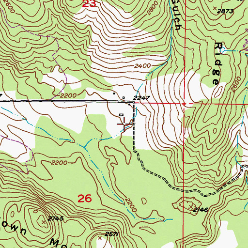 Topographic Map of Jack Hook Gulch, WA