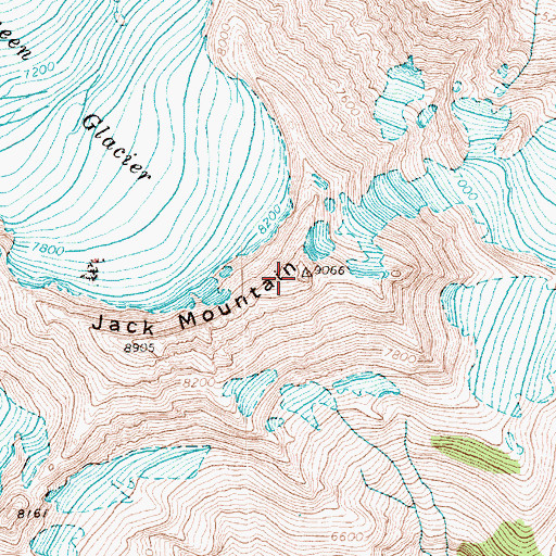 Topographic Map of Jack Mountain, WA