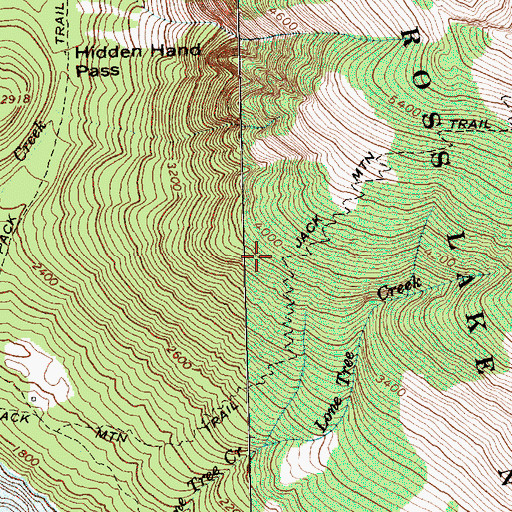 Topographic Map of Jack Mountain Trail, WA