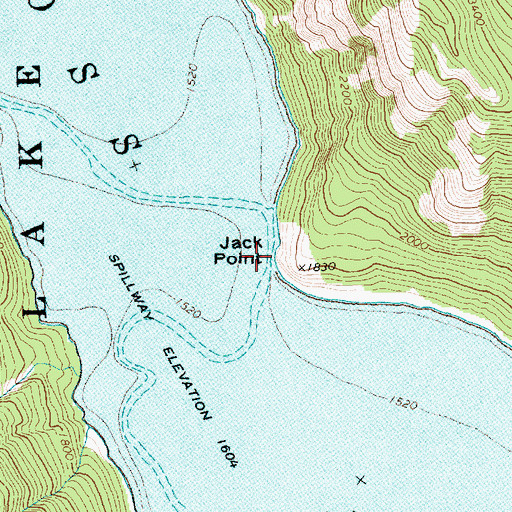 Topographic Map of Jack Point, WA