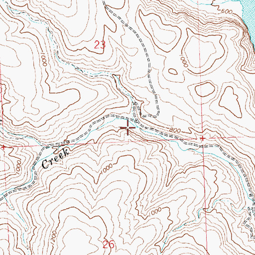 Topographic Map of Jackknife Creek, WA