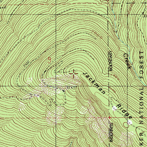 Topographic Map of Jackman Ridge, WA