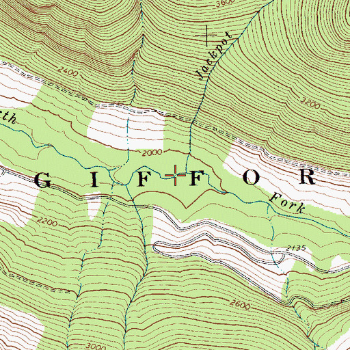 Topographic Map of Jackpot Creek, WA