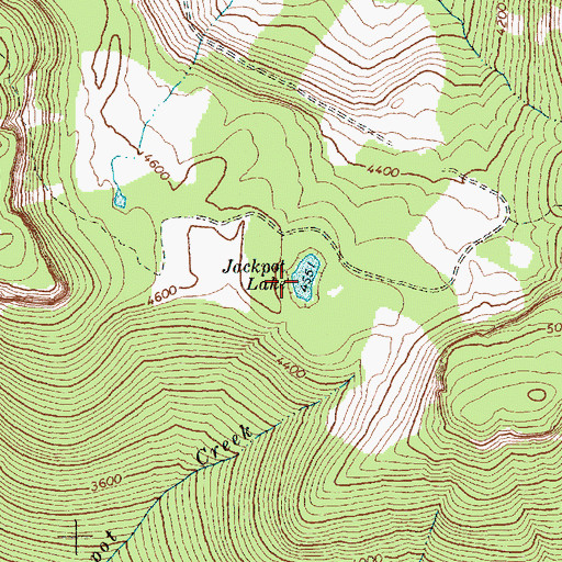 Topographic Map of Jackpot Lake, WA