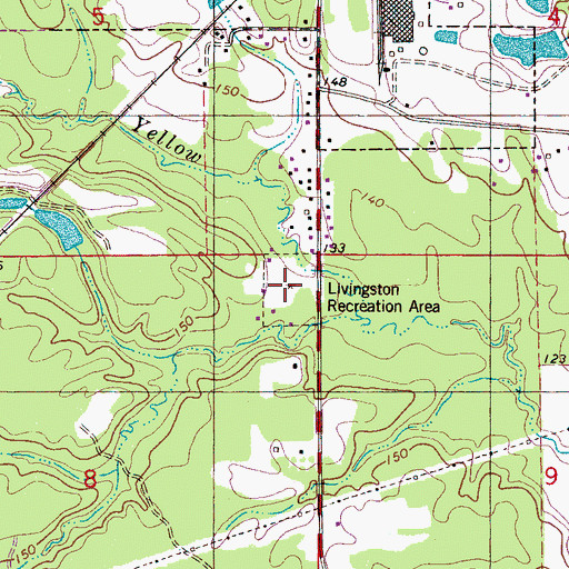Topographic Map of Livingston Recreation Area, AL
