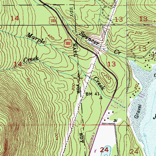Topographic Map of Jackson Creek, WA